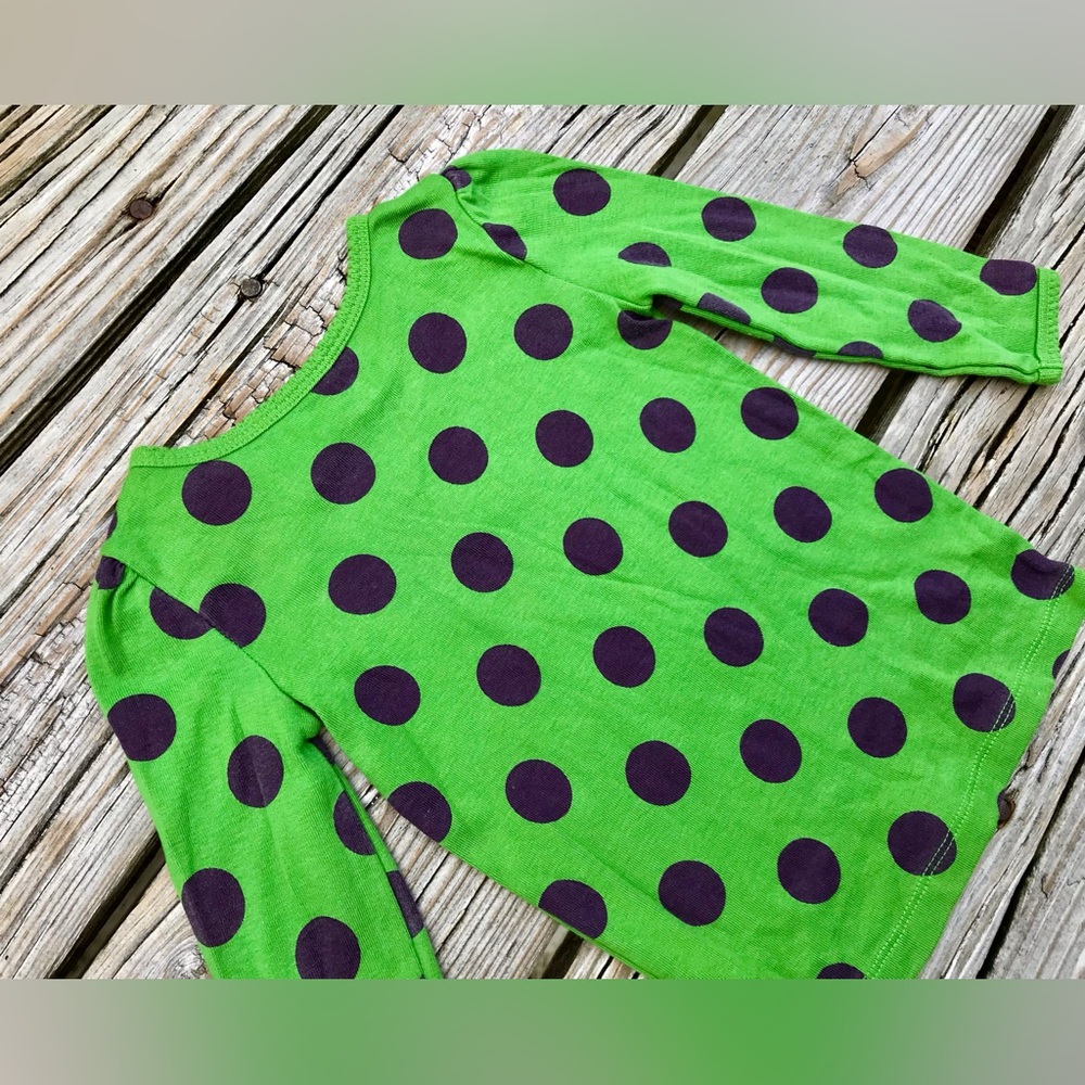 3T Girls GAP Green Polka Dot Set Skirt Knit Top Shirt Holiday Fun Outfit 3 Years - Picture 3 of 13